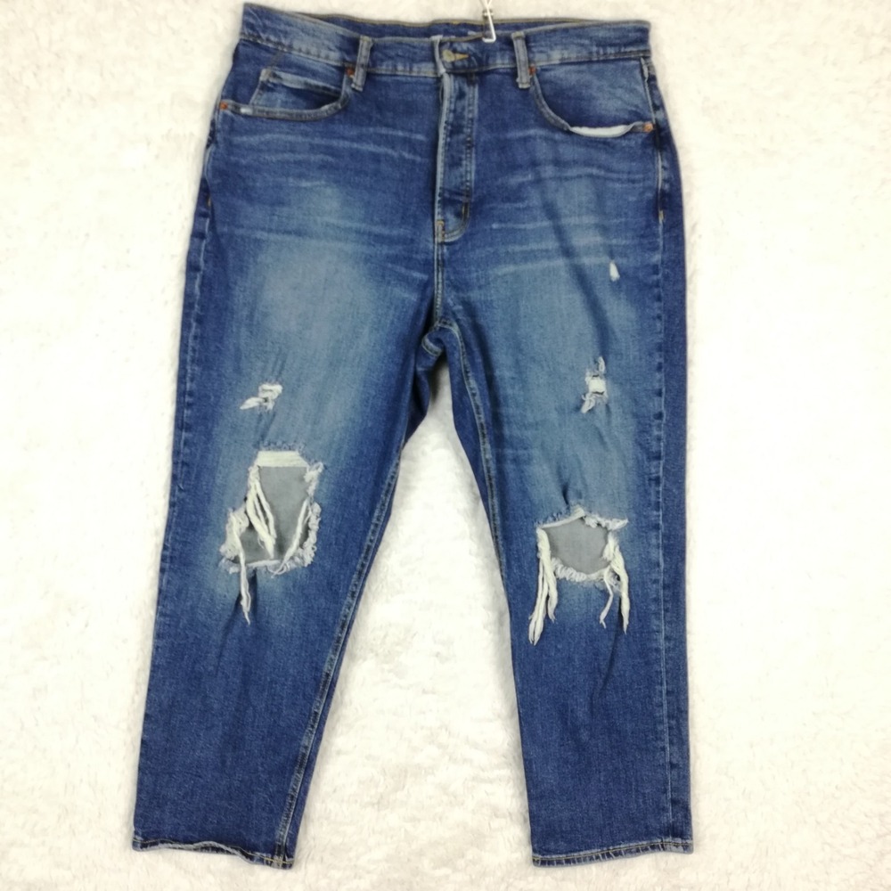 Old Navy‎ Womens Jeans Curvy Sky Hi Straight Leg Blue Denim Button Fly Plus 18